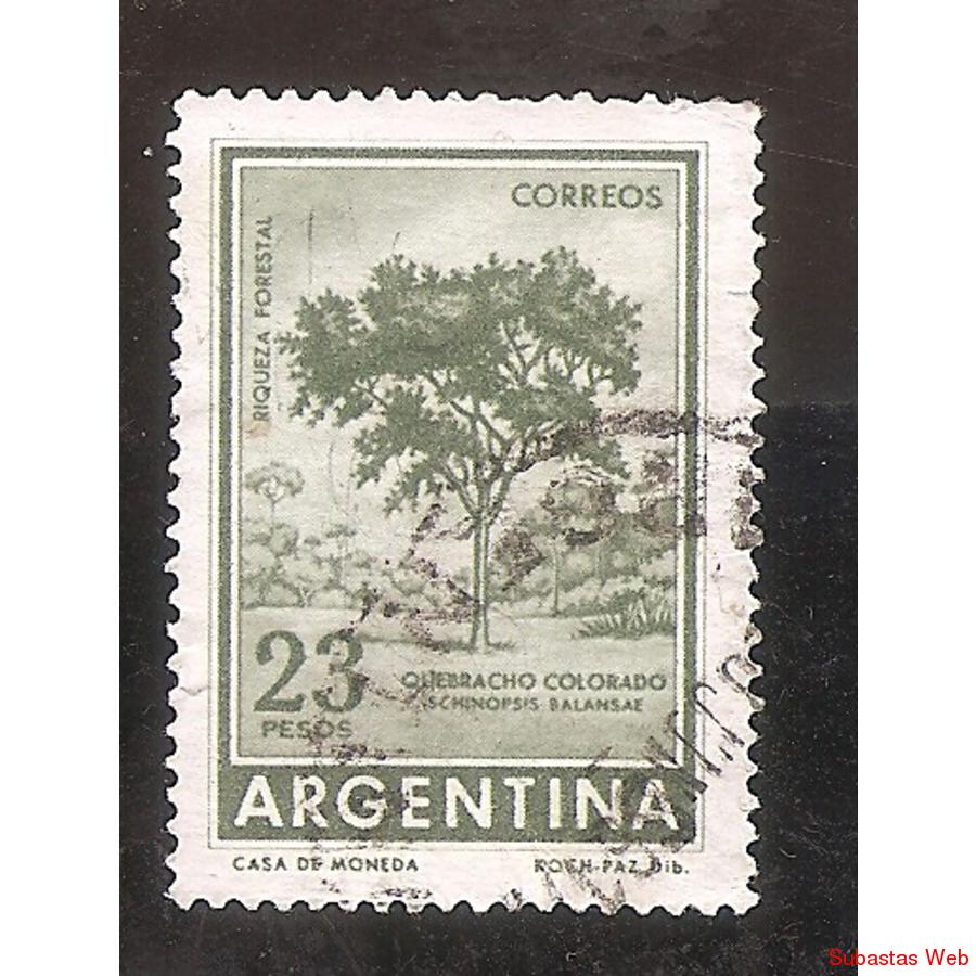 ARGENTINA 1965 (MT707) P. Y RIQUEZAS QUEBRACHO, MATE USADA