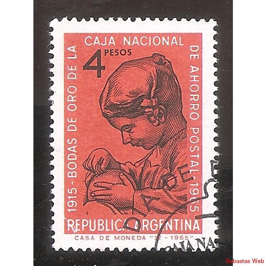 ARGENTINA 1965 (MT701) CAJA DE AHORRO POSTAL,  USADA