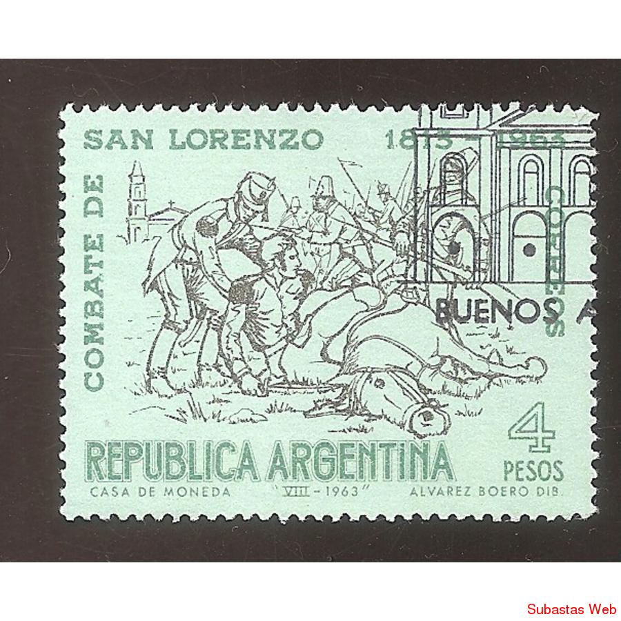 ARGENTINA 1963 (MT673) COMBATE DE SAN LORENZO,  USADA