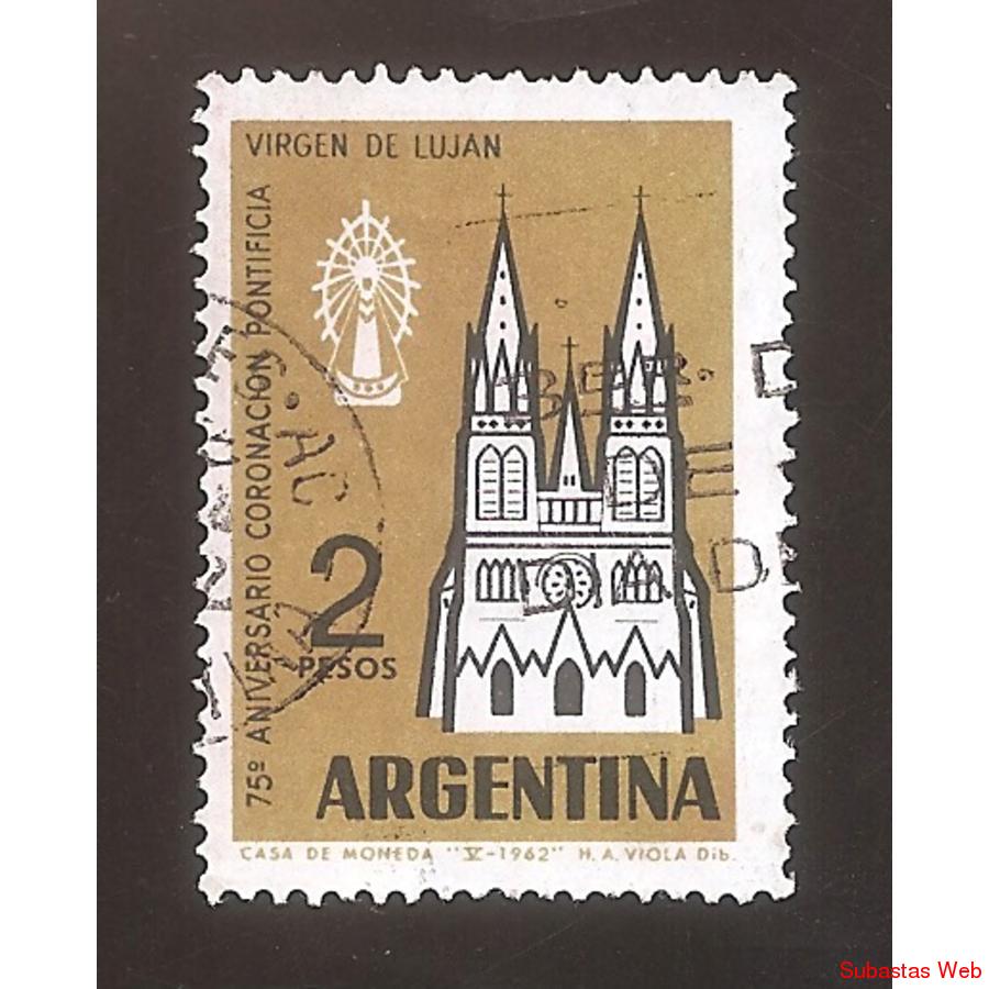 ARGENTINA 1962 (MT657) VIRGEN DE LUJAN  USADA