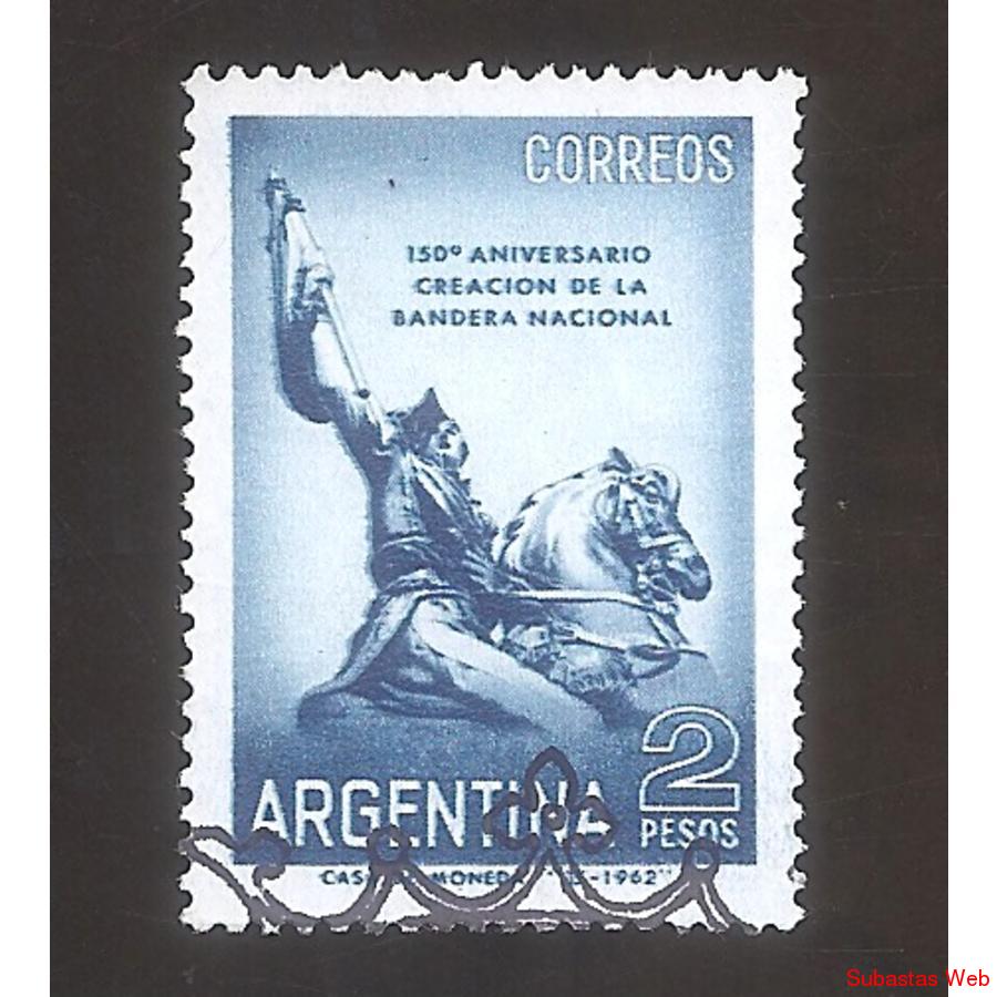 ARGENTINA  1962  (MT655) CREACION DE LA BANDERA,  USADA