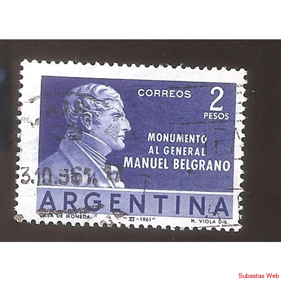 ARGENTINA 1961 (MT645) MONUMENTO A BELGRANO, USADA