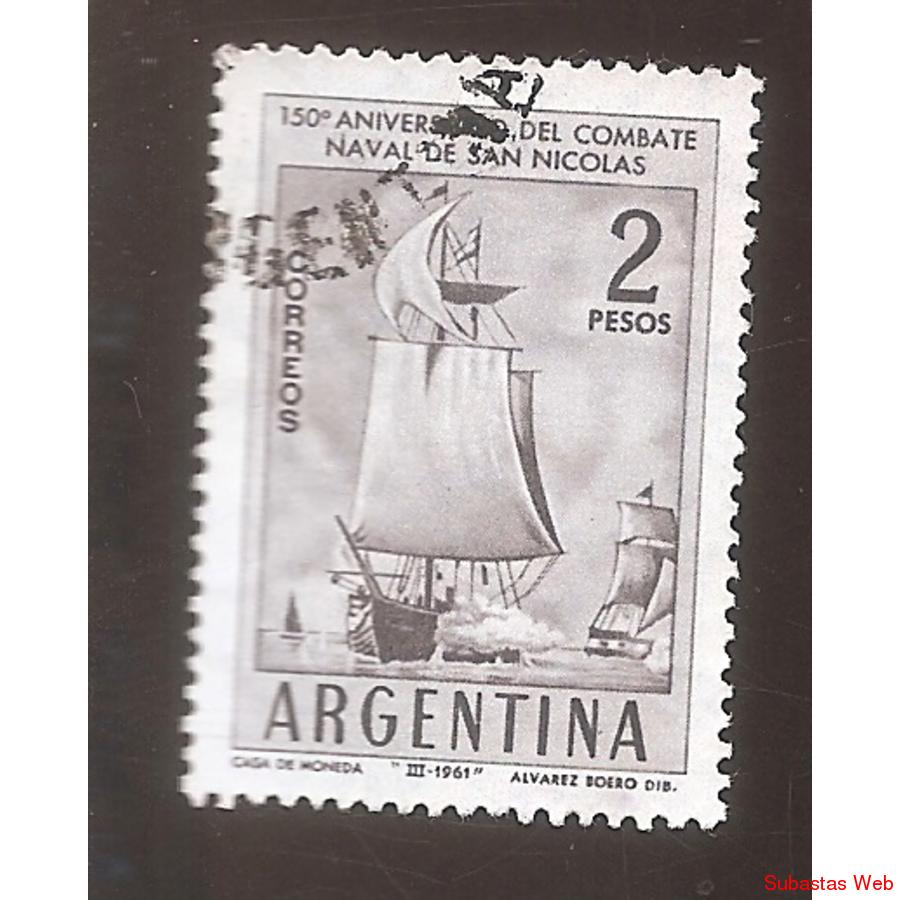 ARGENTINA 1961 (MT636) COMBATE DE SAN NICOLAS,  USADA