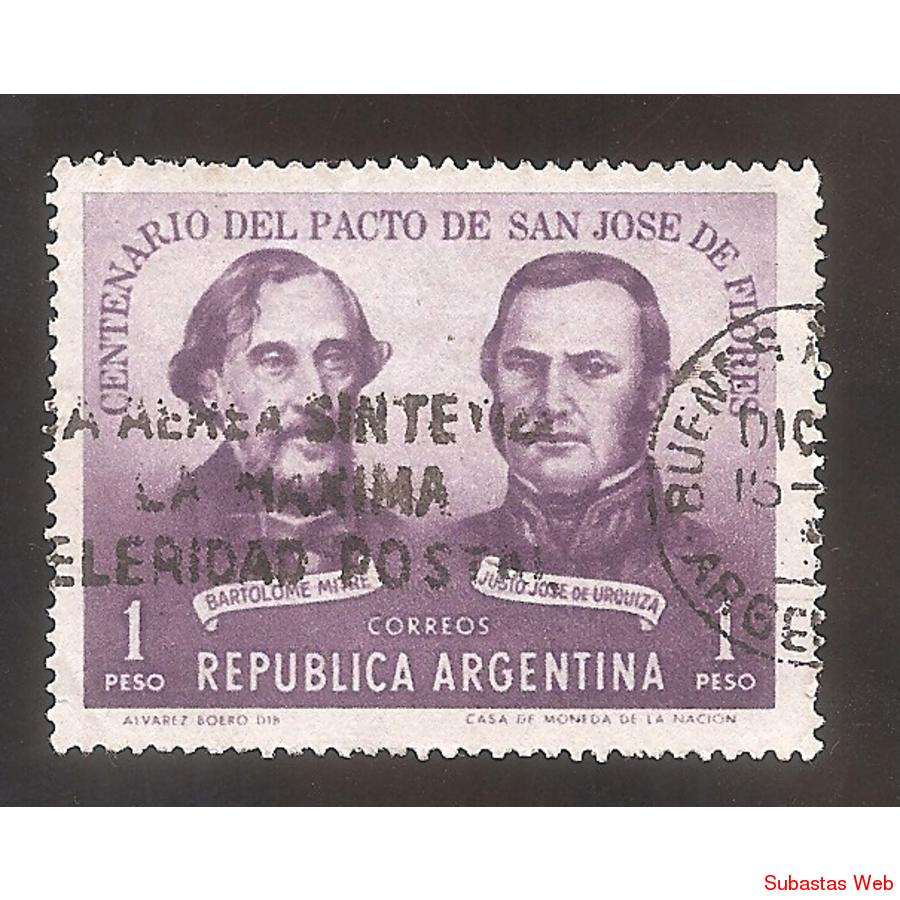 ARGENTINA 1959 (MT612) PACTO SAN JOSE DE FLORES  USADA