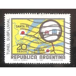 ARGENTINA 1969 (MT859) OBRAS INFRAESTRUCTURA SELLO 2,  USADO