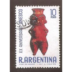 ARGENTINA 1967 (MT785) ANIVERSARIO DE LA UNESCO  USADA