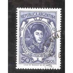 ARGENTINA 1966 (MT782) PROCERES SAN MARTIN DE $50  TIZADO  U
