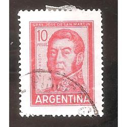 ARGENTINA 1966 (MT732) PROCERES  SAN MARTIN  $10 OFFSET  USA