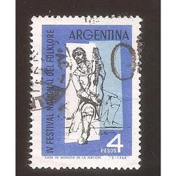 ARGENTINA 1963 (MT681) IV FESTUVAL DEL FOLKLORE,  USADA