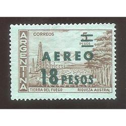 ARGENTINA 1962 (MT87 Aerea) SELLO 606 SOBRECARGADO $18  USAD