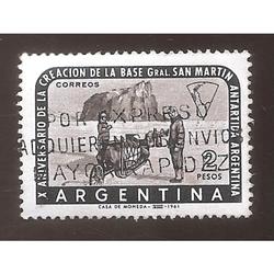 ARGENTINA 1961 (MT646) BASE SAN MARTIN EN ANTARTIDA,  USADA