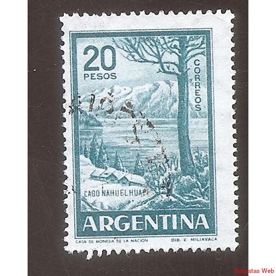 ARGENTINA 1959(MT606C) PROC Y RIQ: NAHUEL HUAPI, PAPEL MATE,