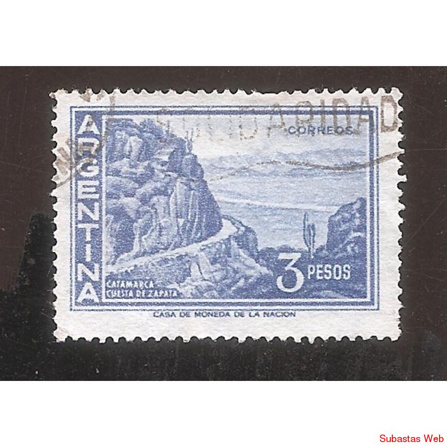 ARGENTINA 1959(MT605) CUESTA DEL ZAPATA, MATE HUECOGRABADO,