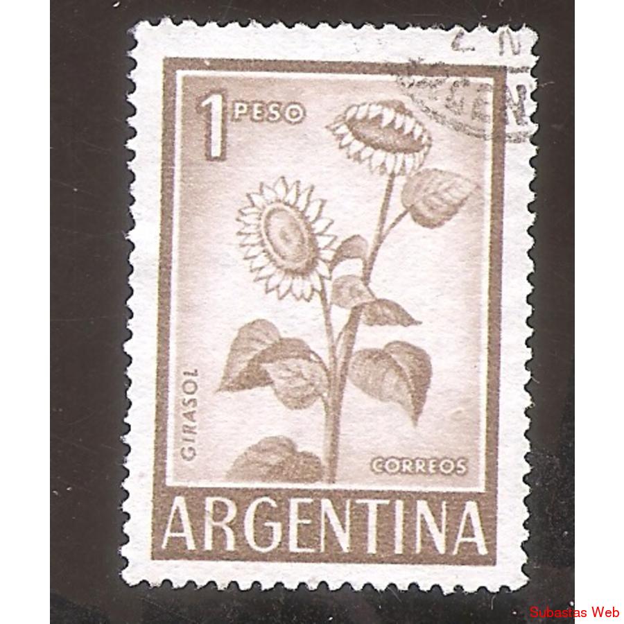 ARGENTINA 1959(MT604A) GIRASOL HUECO MATE NACIONAL,USADA