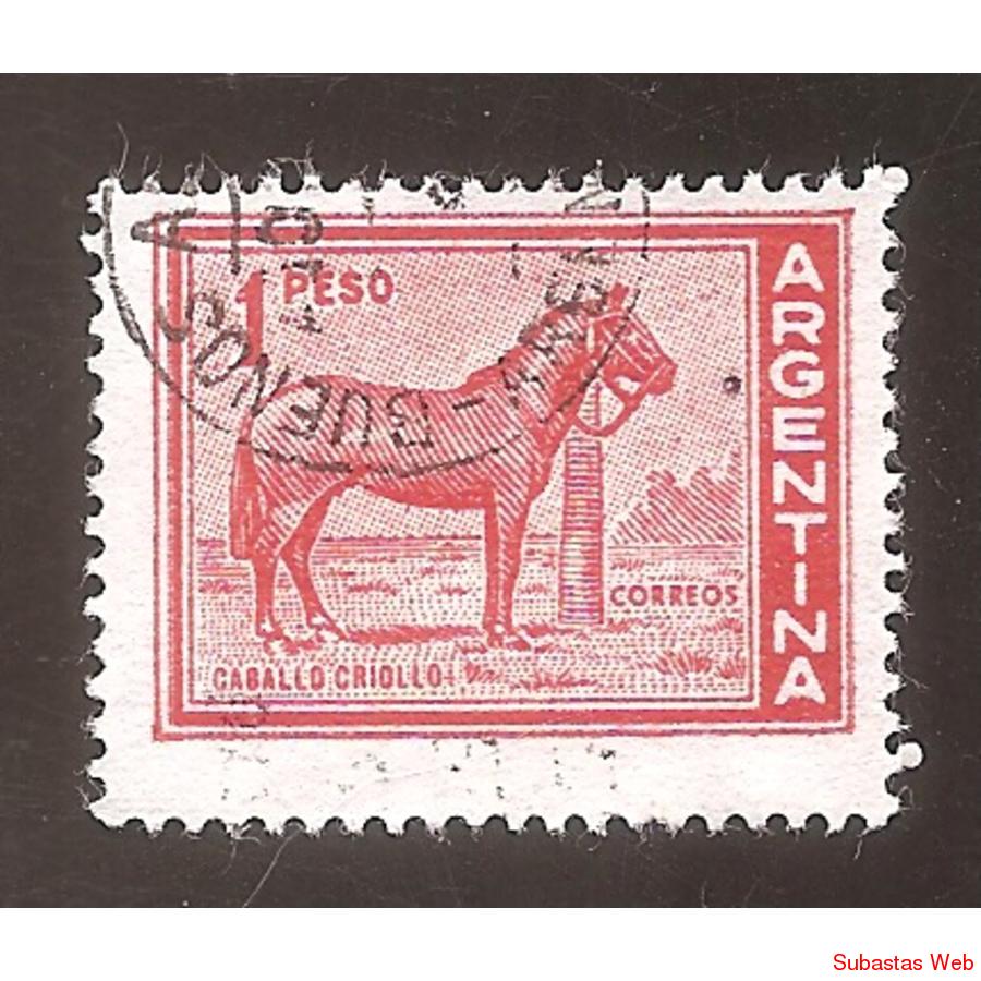 ARGENTINA 1959(MT604) PROCERES  Y RIQUEZAS: CABALLO  USADA