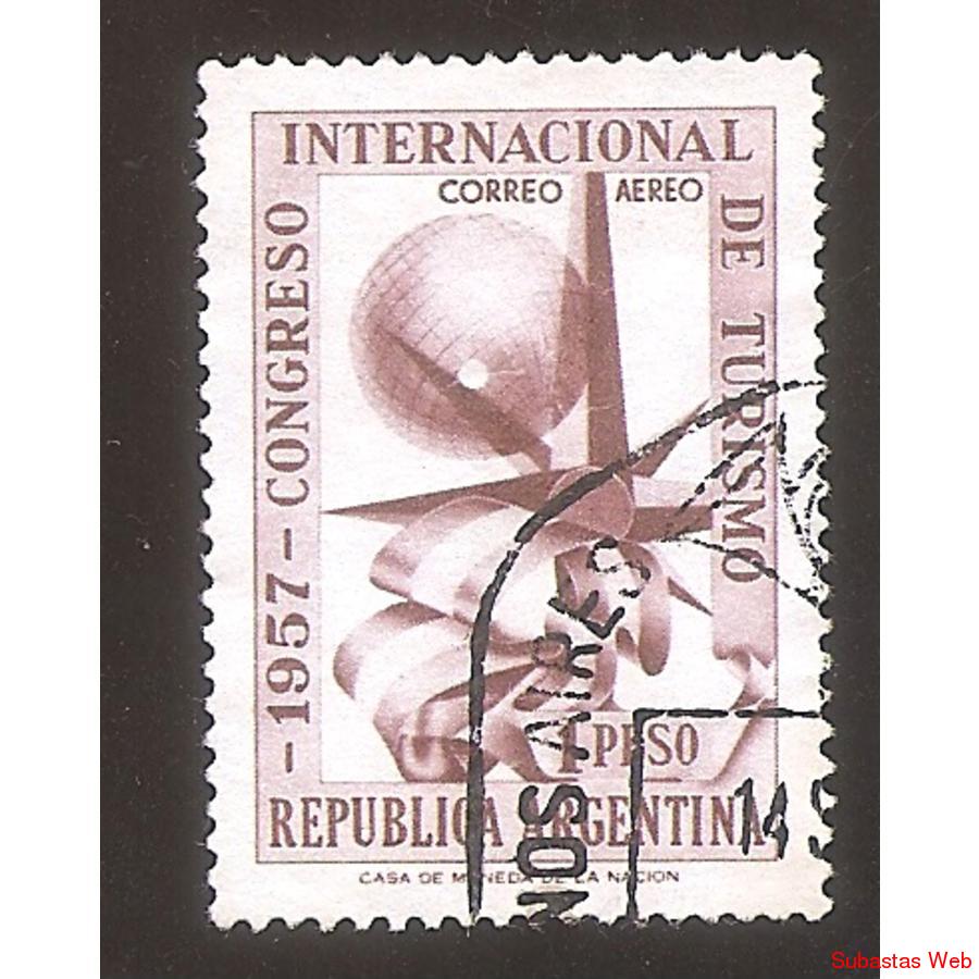 ARGENTINA 1957(MT48Aerea) CONGRESO DEL TURISMO DE $1,  USADA