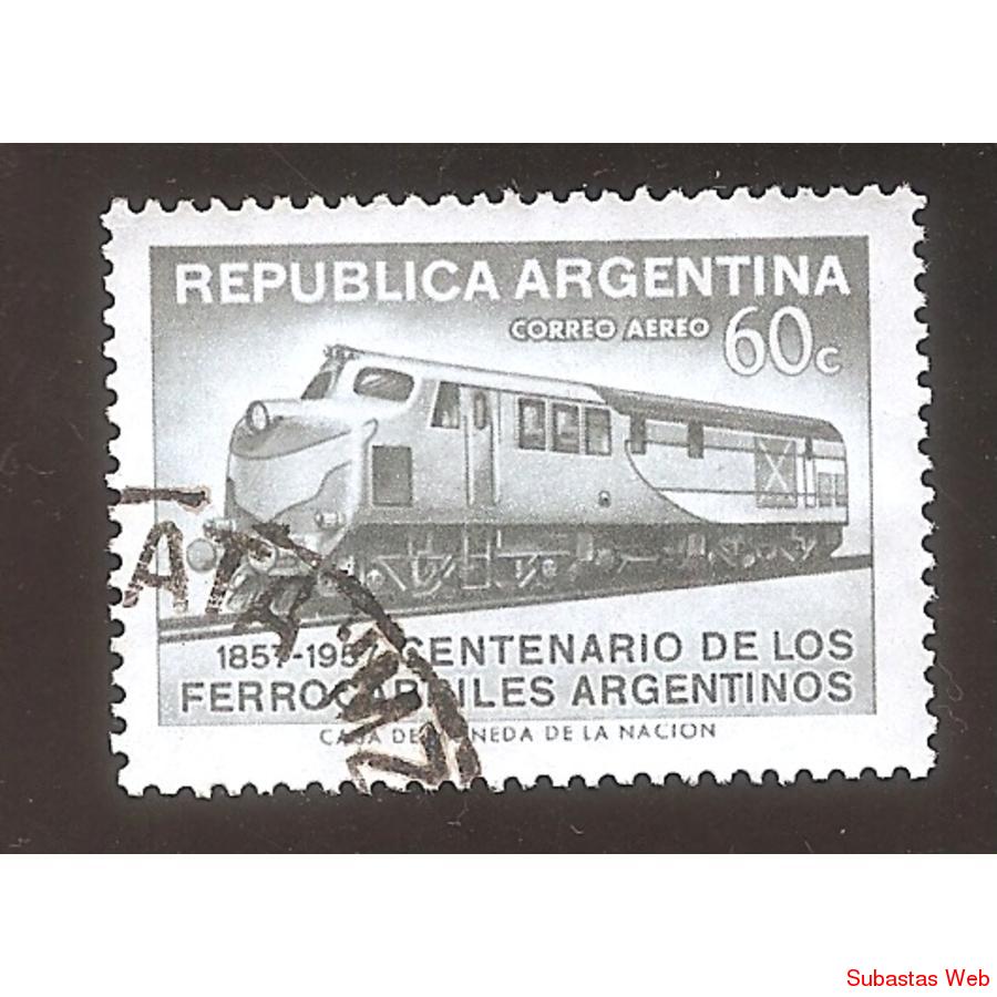 ARGENTINA 1957(MT47Aerea)  CENTENARIO DE FERROCARRILES $0,60