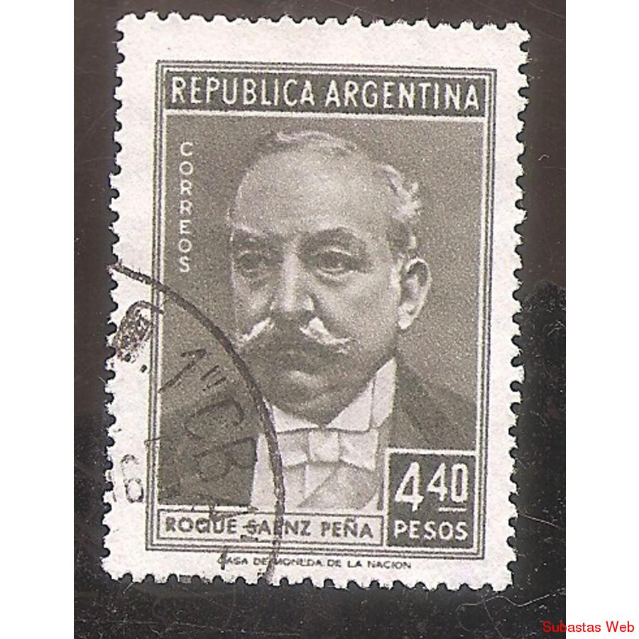 ARGENTINA 1956(MT575) PROC Y RIQ: SAENZ PEÑA  USADA