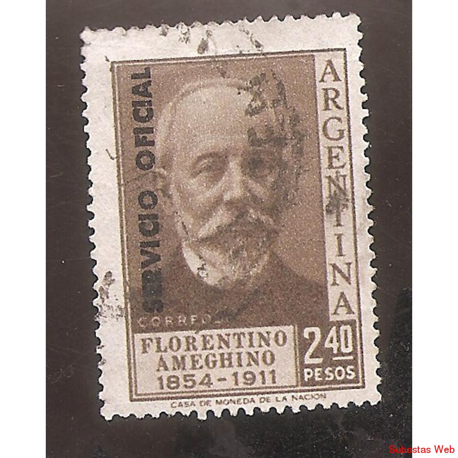 ARGENTINA 1956 (MT572-388) AMEGHINO  SERV OFICIAL TIPO II US
