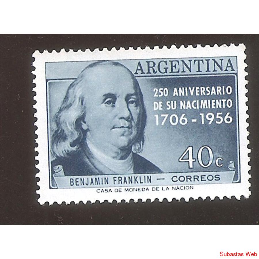ARGENTINA 1956 (MT571) BENJAMIN FRANKLIN,  USADA