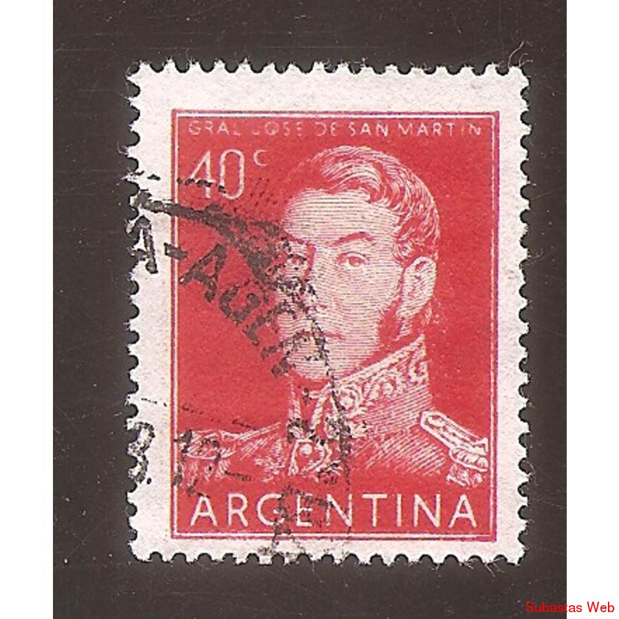 ARGENTINA 1956(MT569A) SAN MARTIN TIPOGRAFIA, 19,7x25,5  USA