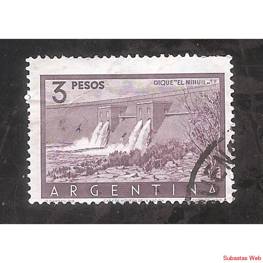 ARGENTINA 1954(MT548A) DIQUE EL NIHUIL,  USADA