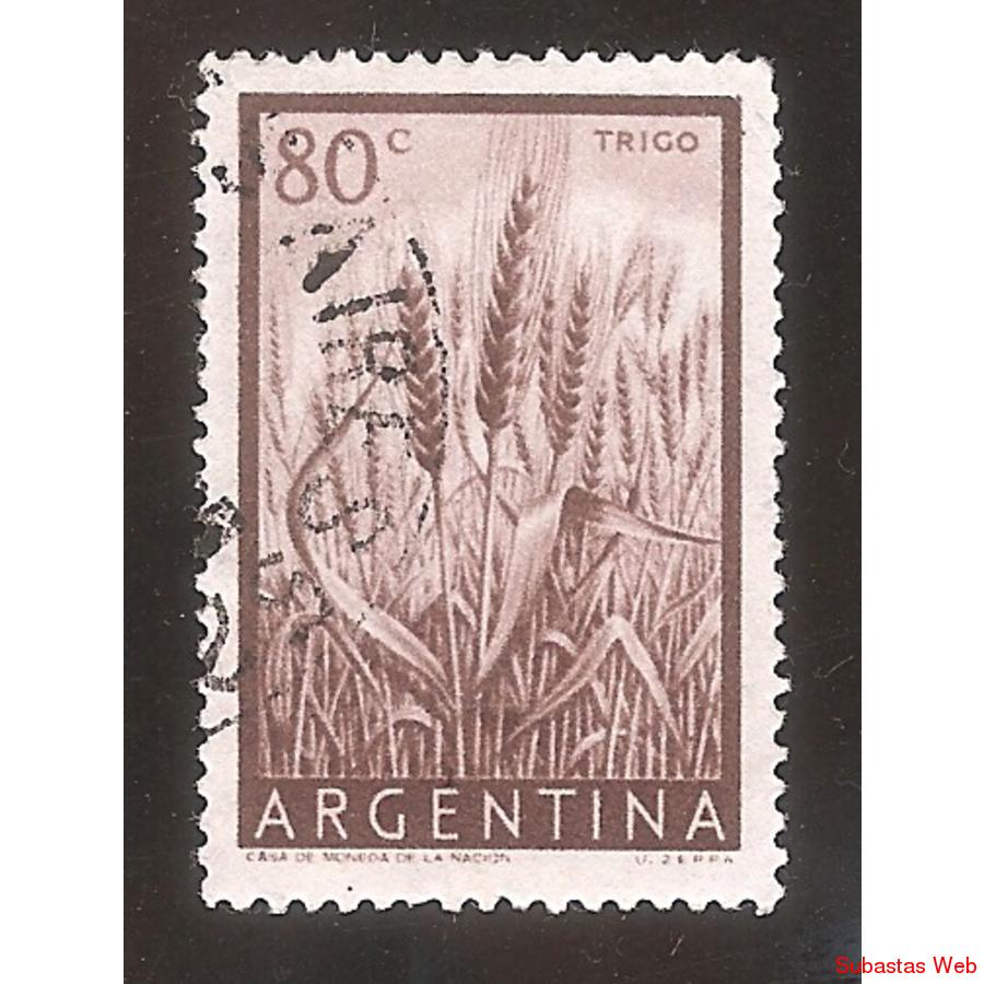 ARGENTINA 1954(MT547c) TRIGO PAPEL MATE NACIONAL,  USADA