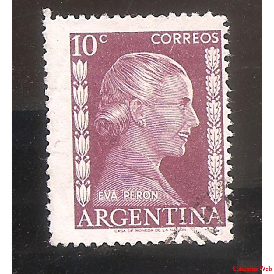 ARGENTINA 1952(MT519)  EVA PERON  DE $0,10  USADA