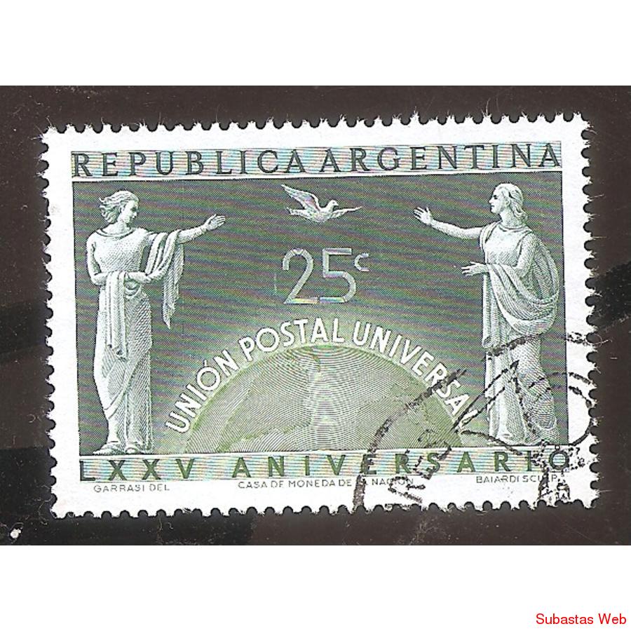 ARGENTINA 1949(MT502) 75 ANIVERSARIO DE LA UPU  USADA