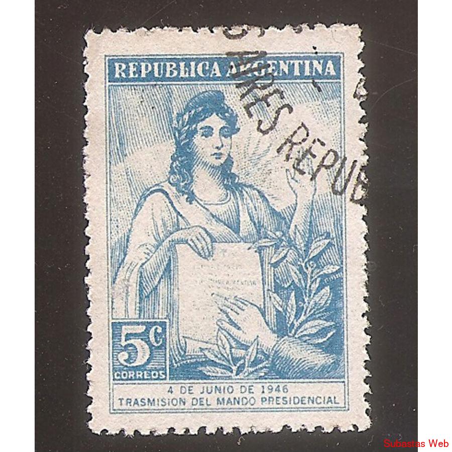 ARGENTINA 1946(MT466) TRANSMISION DEL MANDO  USADA