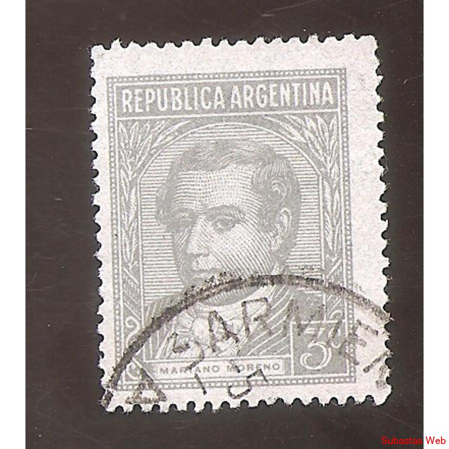 ARGENTINA 1946(MT463) PROCERES: MORENO SIN FILIGRANA  USADA