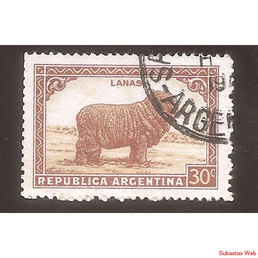 ARGENTINA 1945(MT452) RIQUEZAS:  OBEJA  SIN FILIGRANA  USADA