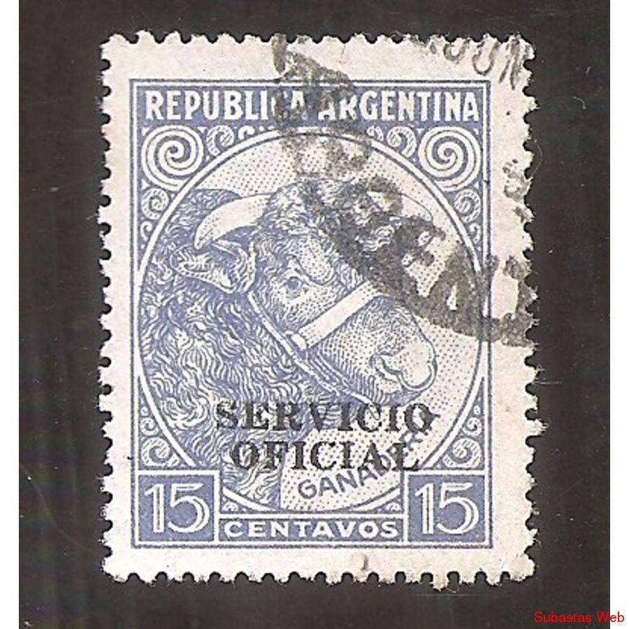 ARGENTINA 1939(MT397-344) TORO FILI RA  SO 12mm.  USADA