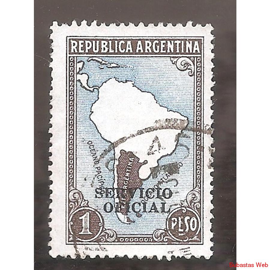 ARGENTINA 1935(MT386-347) MAPA SIN LIMITES  FILI RA, SO 12mm