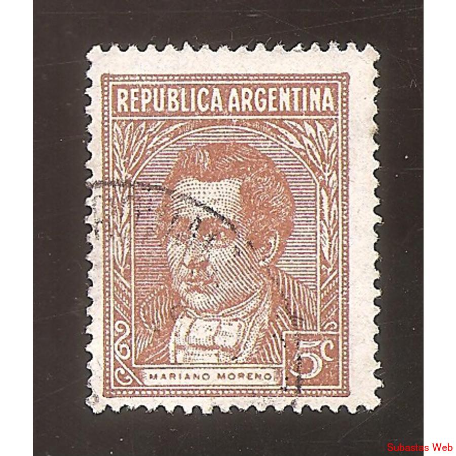 ARGENTINA 1935(MT368I) MORENO TIPOGRAFIA MATE,  RA RO  USADA