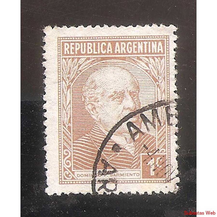 ARGENTINA 1935(MT364) SARMIENTO OFFSET FILIGRANA RA RO  USAD