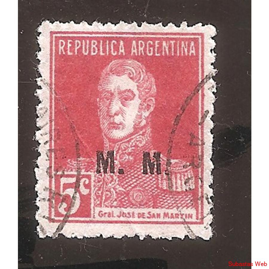 ARGENTINA 1923(MT301-214) SAN MARTIN SIN PUN  OFFSET  MM  US