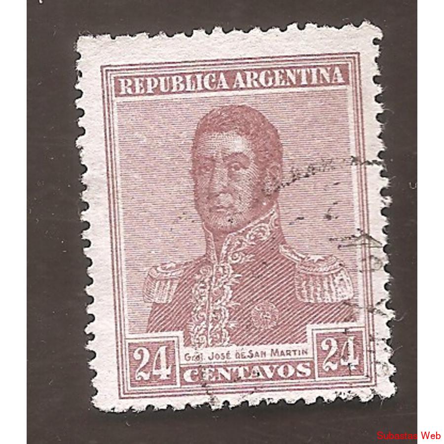 ARGENTINA 1918(MT237) SAN MARTIN TIPO 1917 SINFILI  USADA