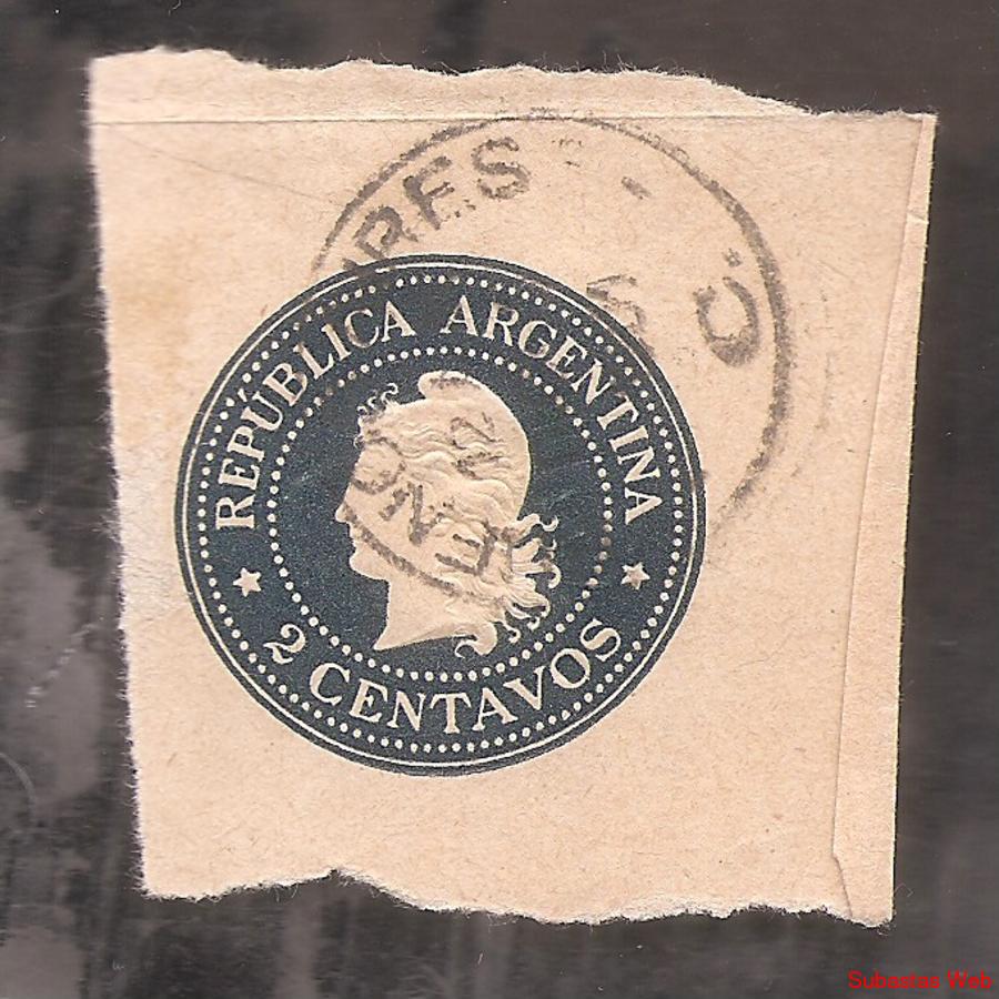 ARGENTINA 1896(FAJ31) CABEZA DE LIBERTAD EN RELIEVE NEGRA