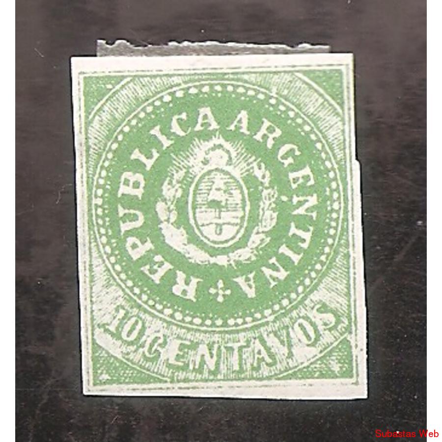 ARGENTINA 1862(MT6c) ESCUDITO 10ctv.  FALSO MINT