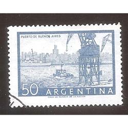 ARGENTINA 1959(MT603) PUERTO DE BUENOS AIRES, AZUL CLARO,  U