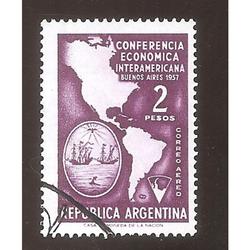 ARGENTINA 1957(MT46Aerea) CONFERENCIA ECONOMICA,  USADA