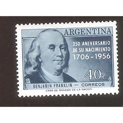 ARGENTINA 1956 (MT571) BENJAMIN FRANKLIN,  USADA