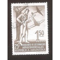 ARGENTINA 1955(MT554) LINEAS AEROCOMERCIALES  USADA