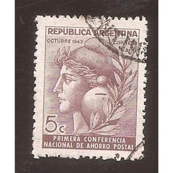 ARGENTINA 1943(MT429) CONFERENCIA DE AHORRO POSTAL  USADA