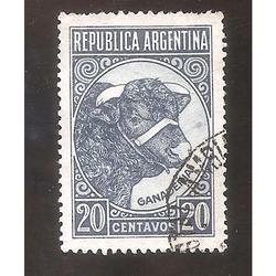 ARGENTINA 1942(MT424I) TORO GRANDE,  FILI RAYOS ONDULADOS  U
