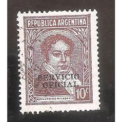 ARGENTINA 1939(MT395X-342C) RIVADAVIA,  TIZADO, SOL RA,  SO