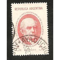 ARGENTINA 1938(MT388) MUERTE DE SARMIENTO  SELLO 2, USADA