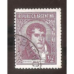 ARGENTINA 1935(MT363) BELGRANO  OFFSET  FILIGRANA RA RO  USA