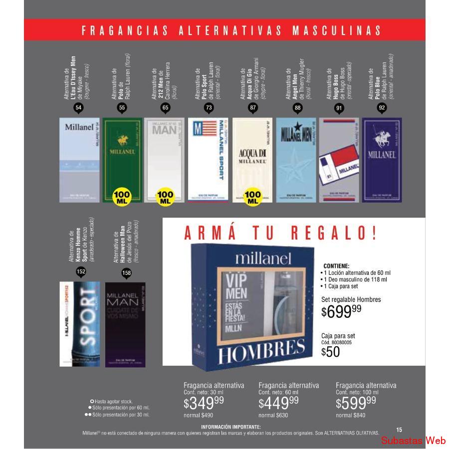 Perfumes Millanel a $500.00 en Subastas Web